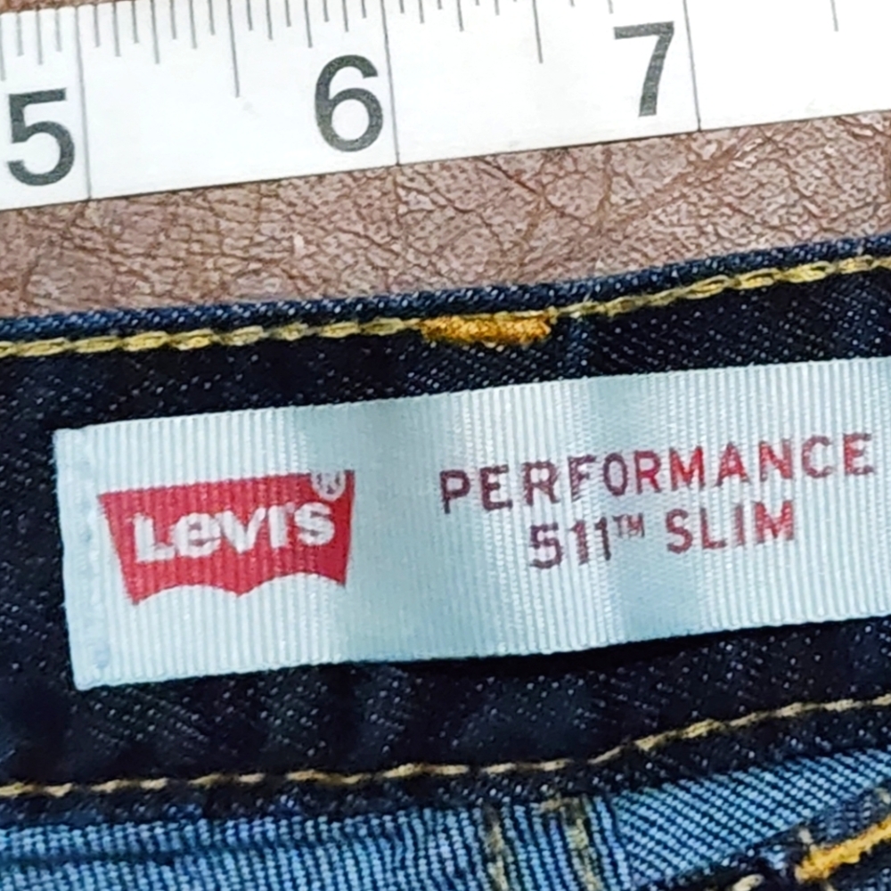 Levi's Dark Blue Denim Jeans Shorts - Picture 4 of 7